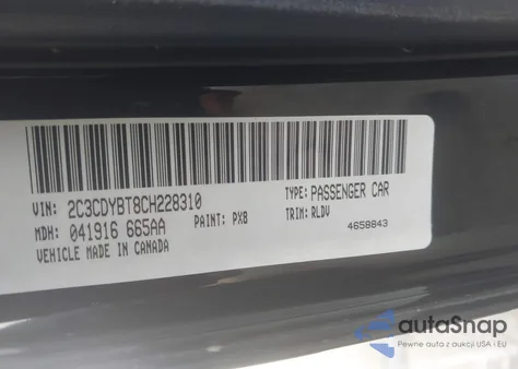 2012 Dodge Challenger R/T z USA, uszkodzony, nr VIN 2C3CDYBT8CH228310